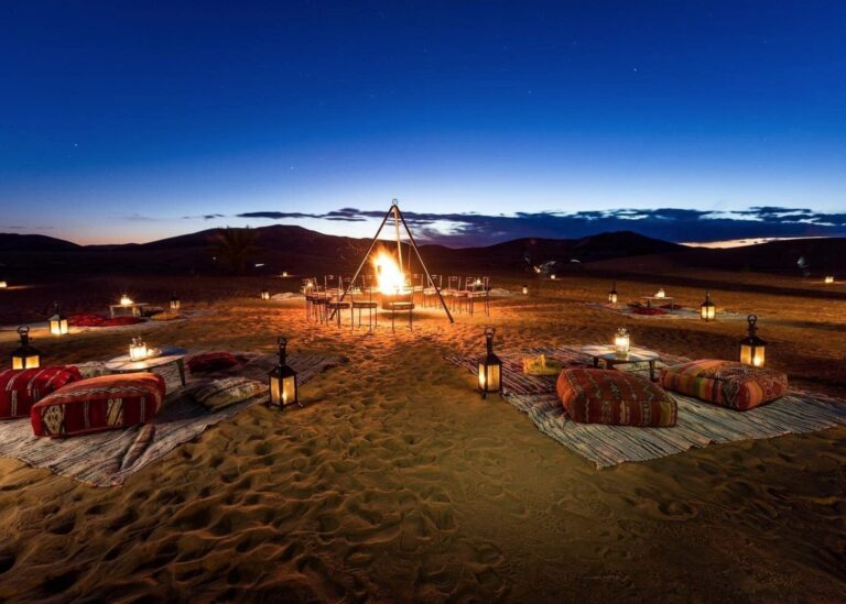 Sahara Desert at Night in Morocco